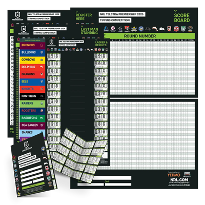 NRL 50 Player Footy Tipping Pack 